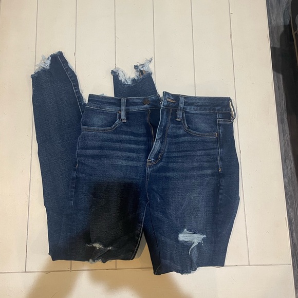 american eagle dark ripped jeans - Picture 1 of 3